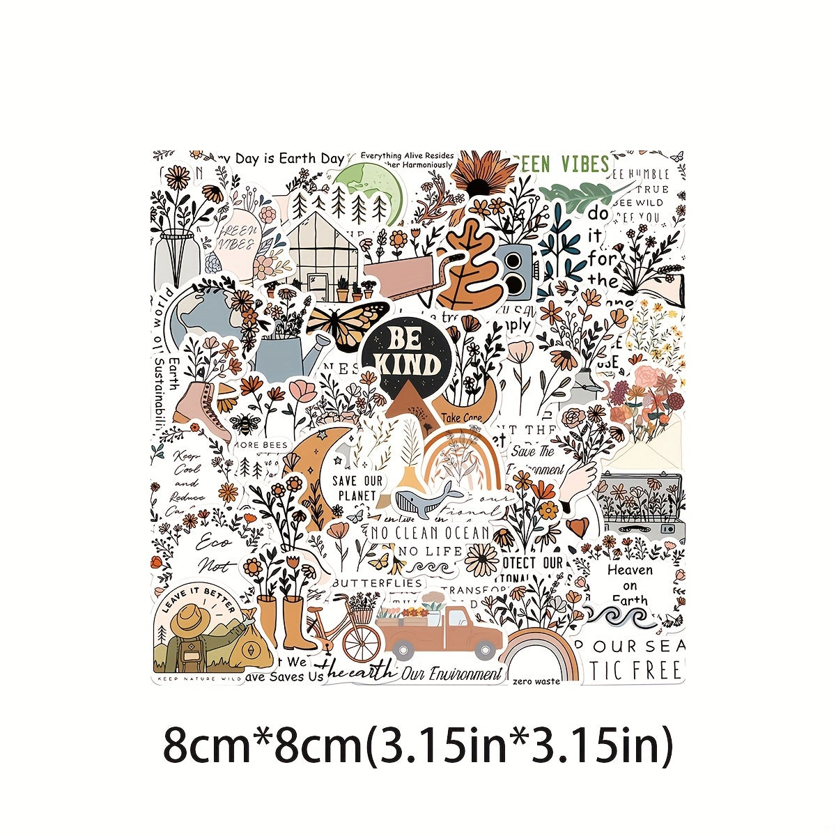 50 Inspiring Environmental Protection Graffiti Stickers for Learning and Play