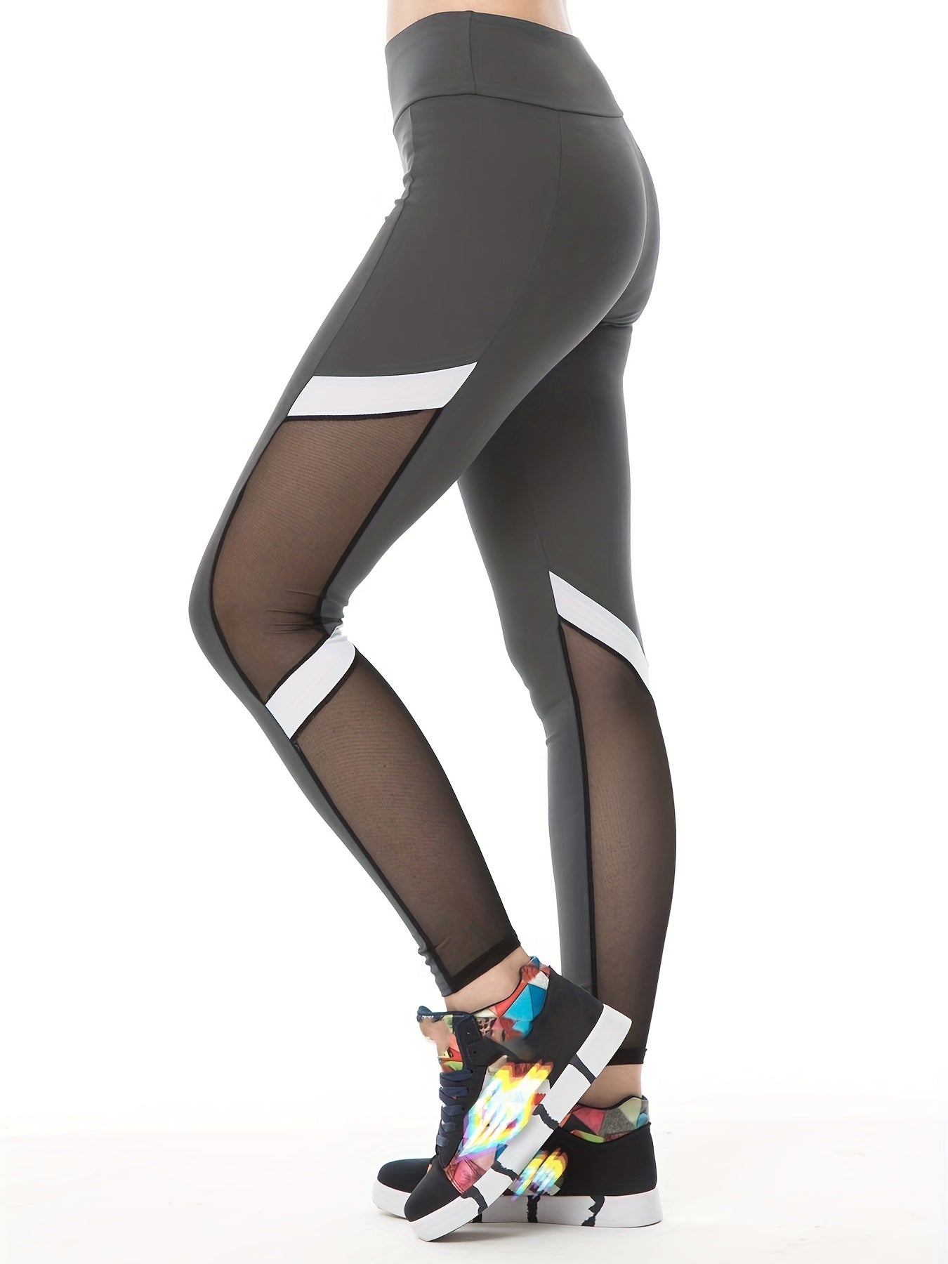High Waist Mesh Leggings for Running and Yoga - All Season Activewear