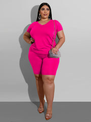  Short Sleeve Tee & Biker Shorts Set