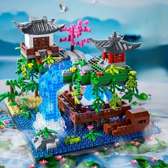 Peach Blossom Pool DIY Building Blocks Creative Puzzle Adults Puzzle Toys