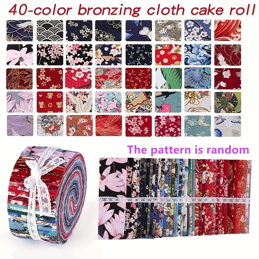 40pcs Jelly Rolls Quilting Fabric Bundle Craft Cotton Quilting Fabric
