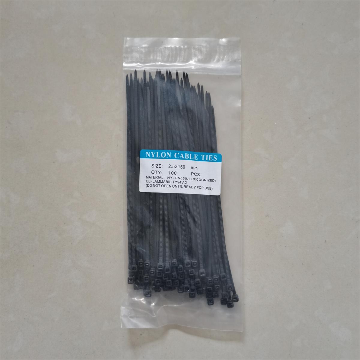 100pcs Self Locking Cable Ties for Organising Wires 0.9-14.99-19