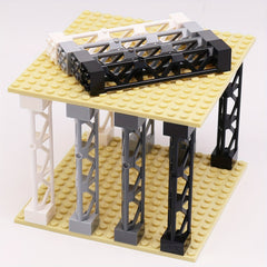 8pcs 2x2x10 Support Building Blocks Military Train Truck Bricks DIY Accessory