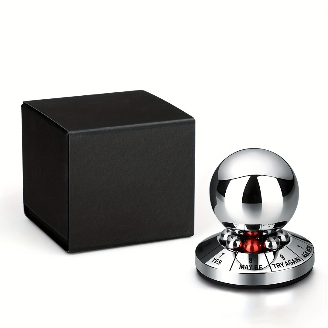 Metal Fortune Ball Spinner-YES MAYBE TRY AGAIN-Stress Relief-Fidget Toy