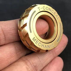 Golden T Adapter Ring Fidget Spinner for Stress Relief Durable Metal