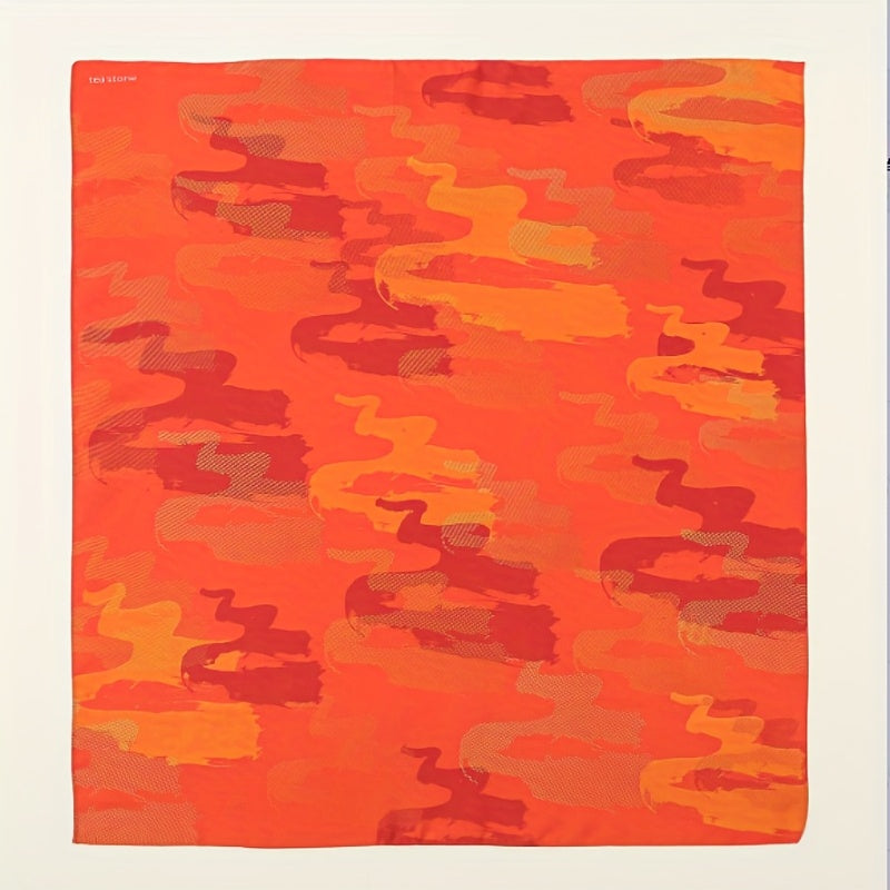 Orange Gradient Tie Dye Bandana Head Wrap Scarf