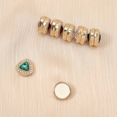 Heart Shape Rhinestone Turban Magnet Buckle for Hijab
