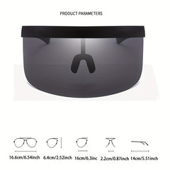 Y2K Sports Sunglasses Wrap Around Shield UV400