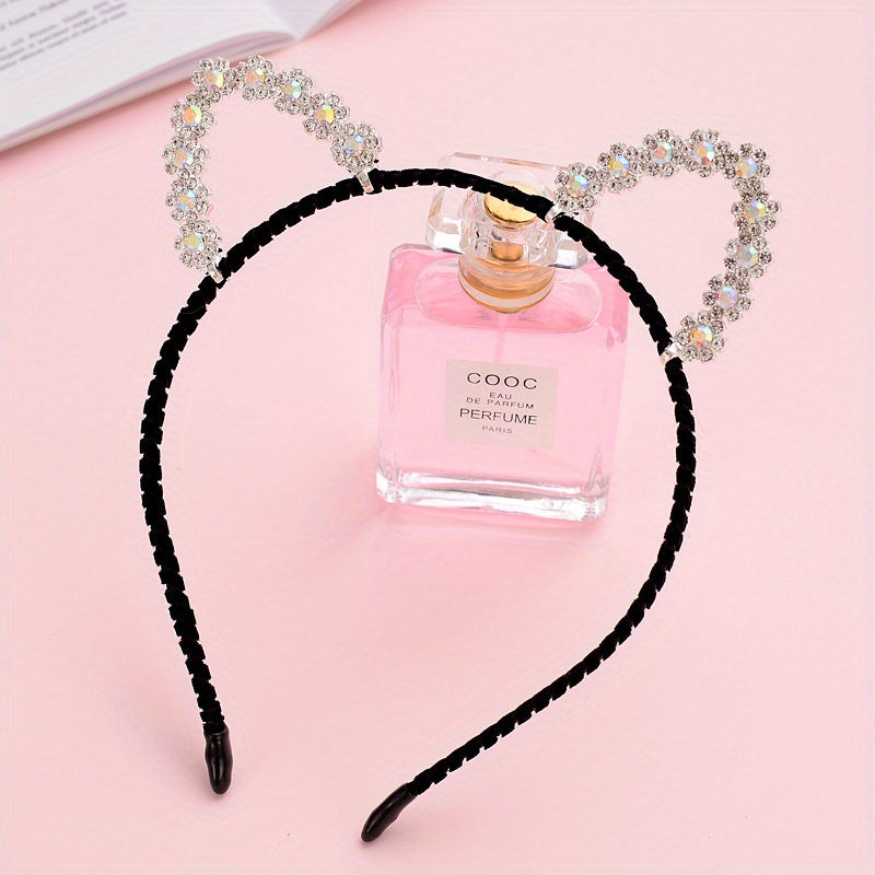 Rhinestone Cat Ears Headband Hair Accessory