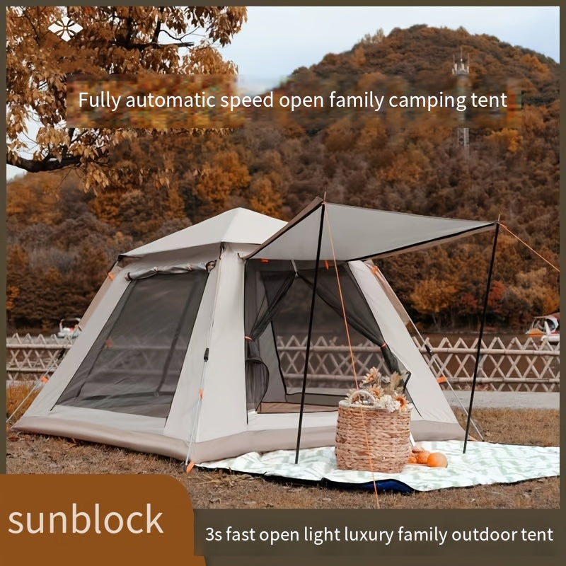Windproof Camping Tent with Poles, Rainproof, Suitable for Camping