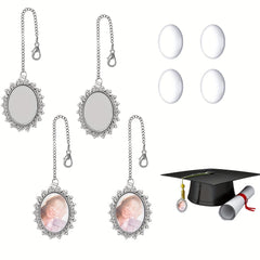 4pcs Graduation Cap Charm Graduation Tassel Charm Memorial Photo Charm