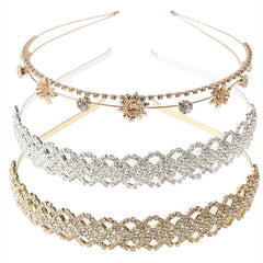 Rose Golden Flower Girl Headband Wedding Headpiece For Girls Princess