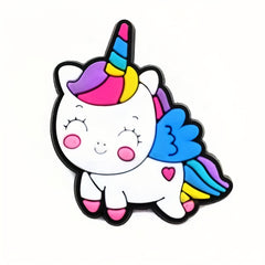 10Pcs Rainbow Horse Shoe Charms Shoe Decoration Cartoon Charms
