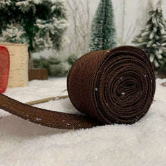 Burlap Wired Ribbon Rolls Natural Orange Brown Olive Green Jute for Crafts