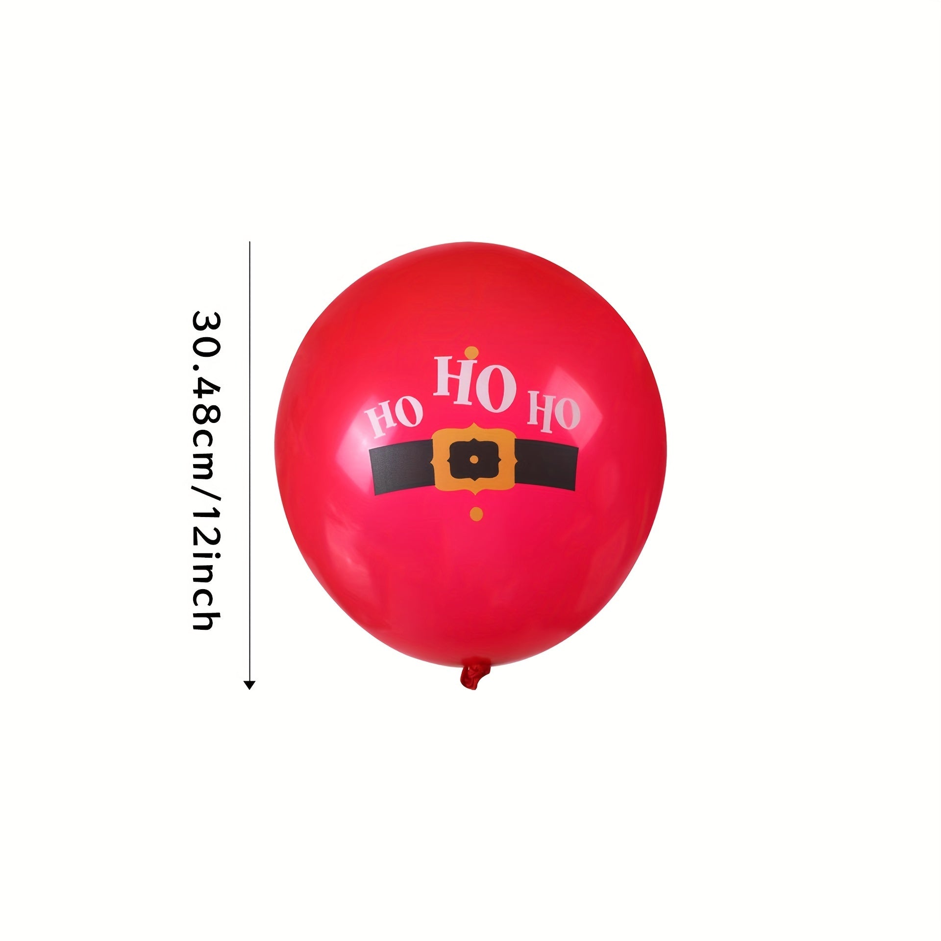 12pcs Red Christmas Balloon Santa Claus Belt Latex Party Decoration