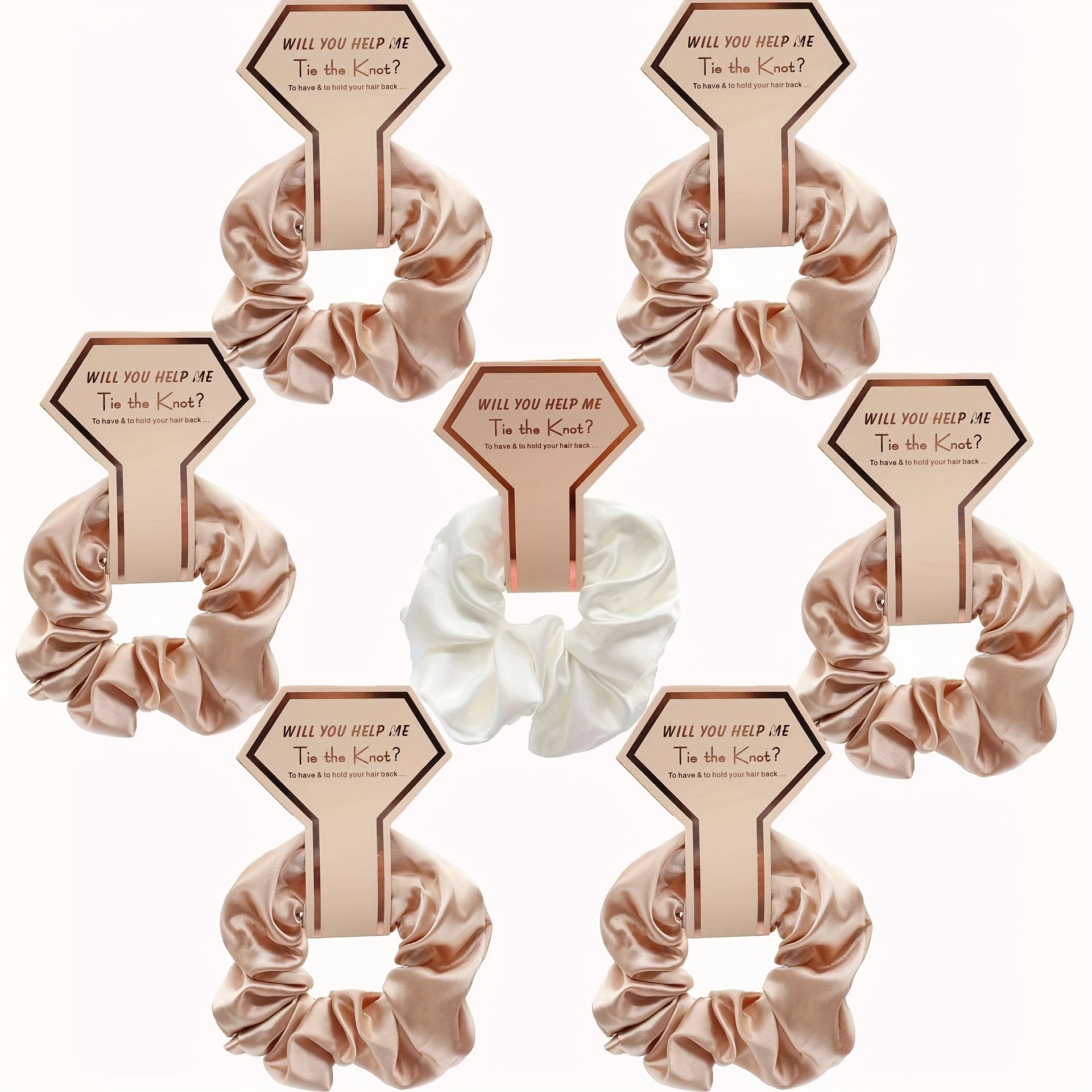 Large Silk Scrunchie for Wedding Party Gift