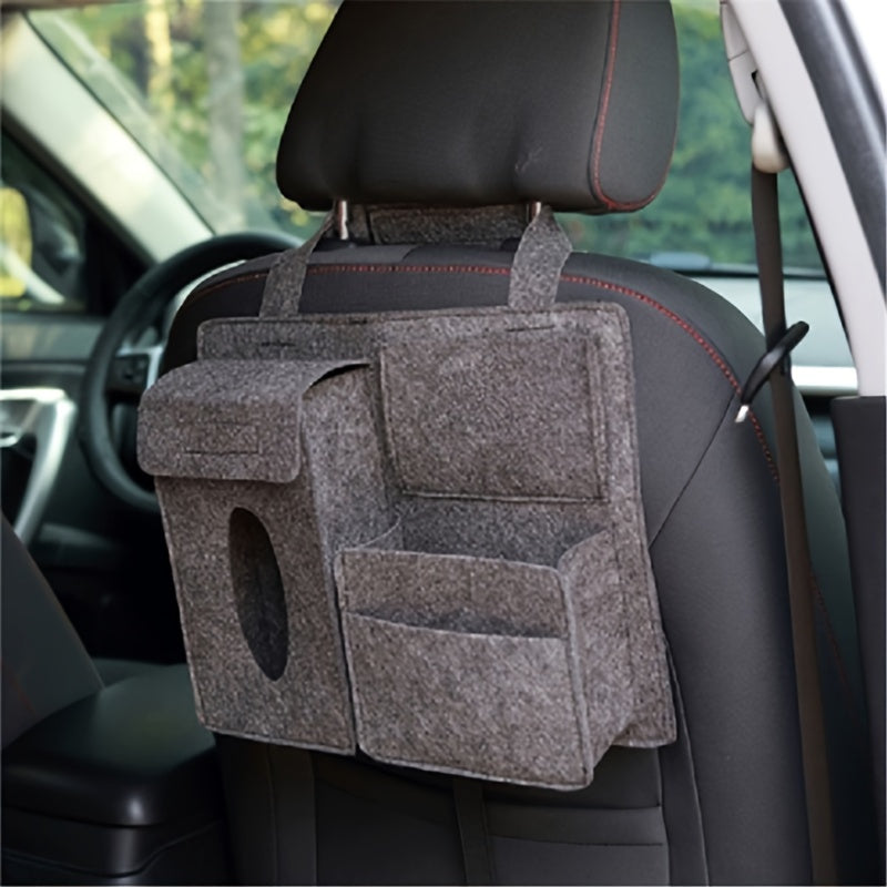 Car Back Seat Storage Bag Felt Organizer Tissue Holder Car Accessories