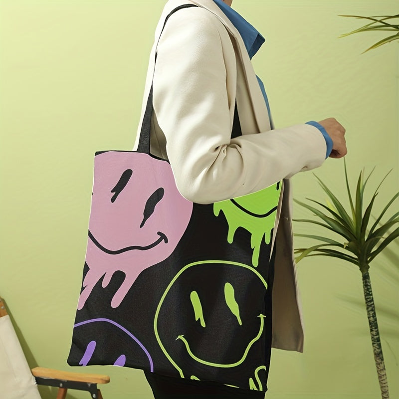 Cartoon Face Painting Tote Bag Large Travel Beach Shoulder Bag