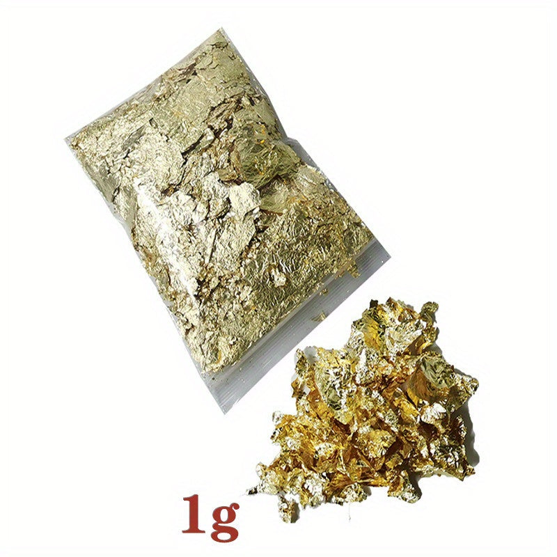 Glitter Foil Flake Resin Epoxy Mold Art Decoration Golden Foil Non Fading