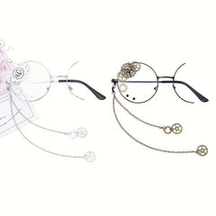 Steampunk Gear Decorative Glasses Retro Gothic Metal Frame