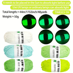 Glow in the Dark Round Strand Yarn - DIY Knitting & Crochet Halloween Decor