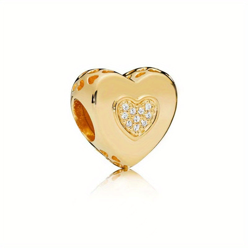 1pc Golden Beads Bee Honeycomb Crown Charm Diy Loose Beads