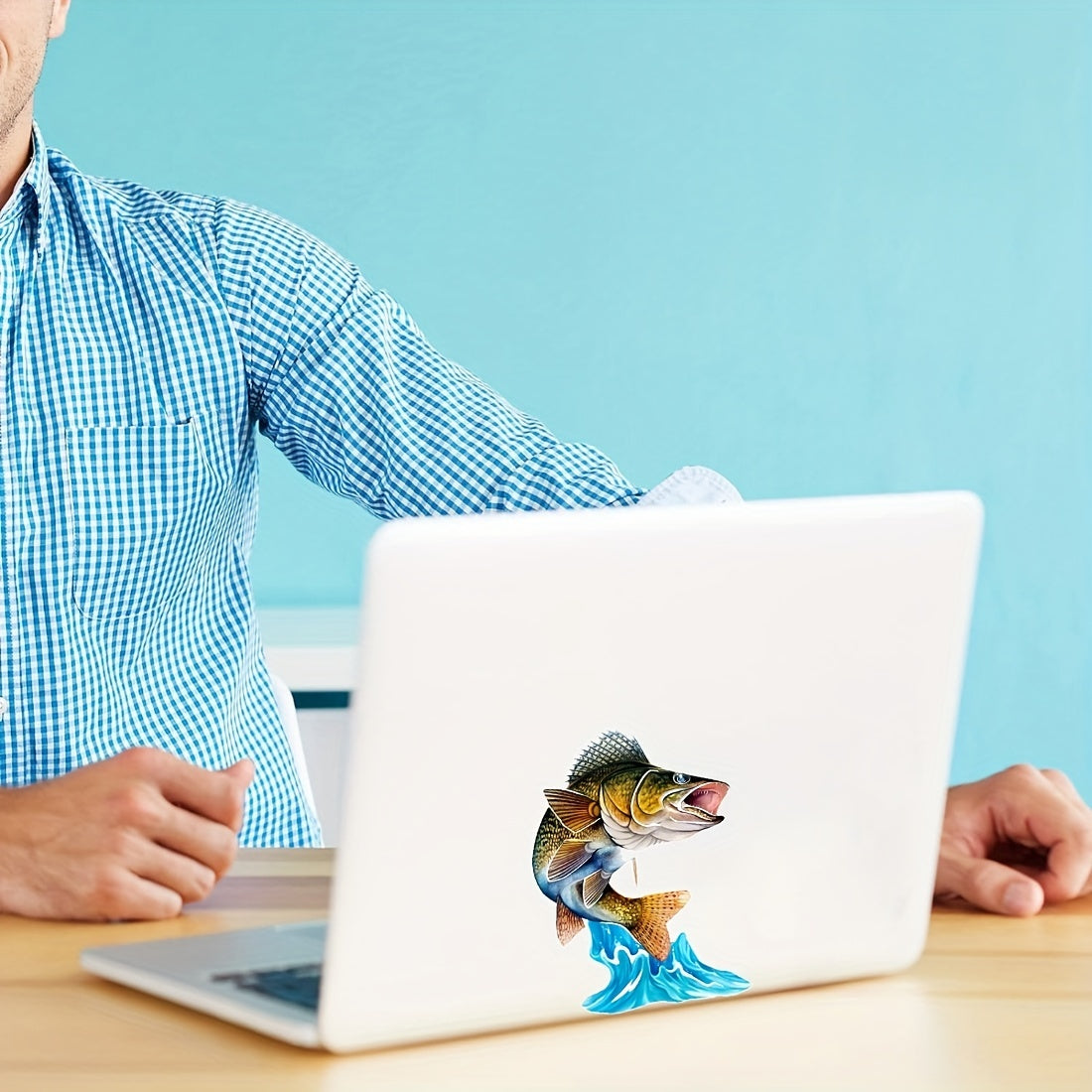 Jumping Bass Trout 3D Fish Art Decal Car Sticker