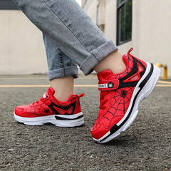 Boy's Running Shoes Hook Loop Fastener Comfy Breathable Sneakers