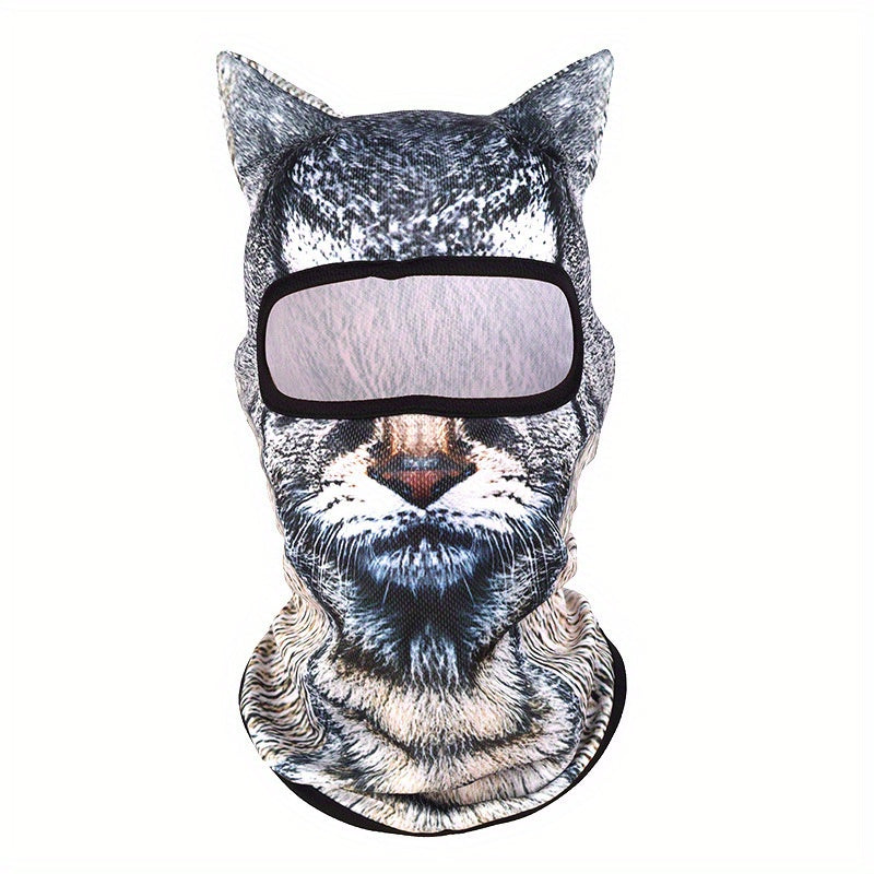 3D Animal Print Balaclava Hat for Music Skiing Halloween Party