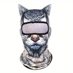 3D Animal Print Balaclava Hat for Music Skiing Halloween Party