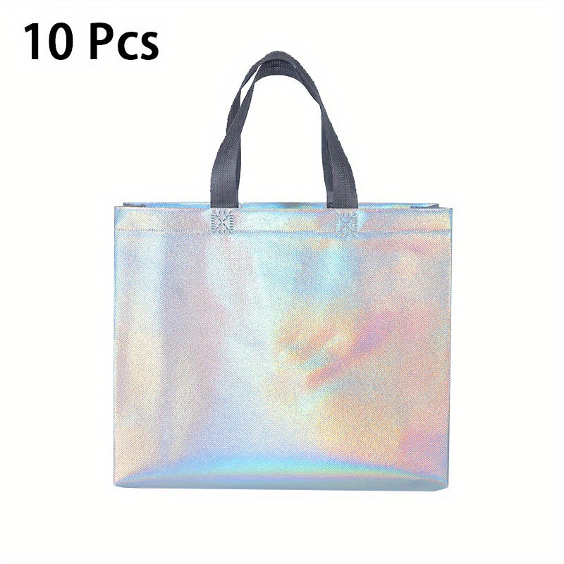 10pcs Reusable Rainbow Iridescent Party Favor Bags