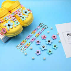 18pcs Flower Shoe Charms DIY Pins for Shoes