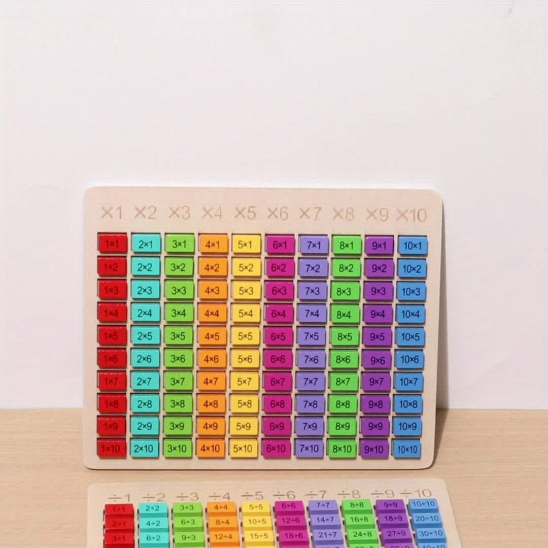 Colorful Wooden Multiplication Learning Board for Youngsters Educational Tool