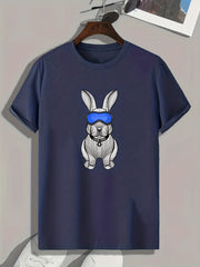 Rabbit Print Men's Graphic T shirt Summer Casual Tees