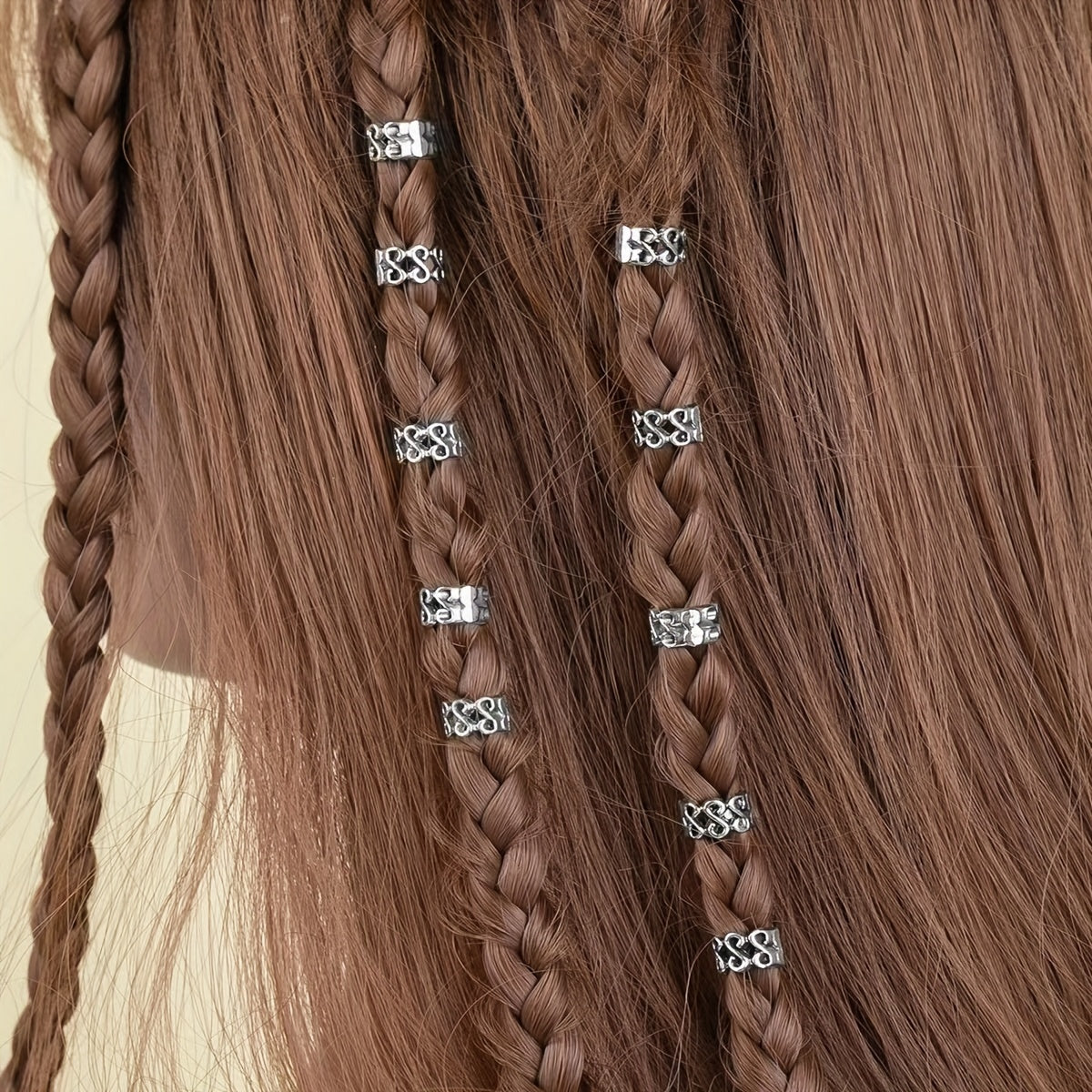 10pcs Vintage Style Hair Rings for Braiding Hair