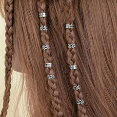 10pcs Vintage Style Hair Rings for Braiding Hair