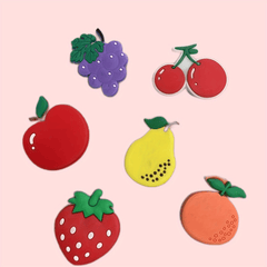 6pcs Fruit & Vegetable Magnetic Stickers for Refrigerator