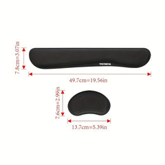 Memory Foam Keyboard and Mouse Wrist Rest Kit