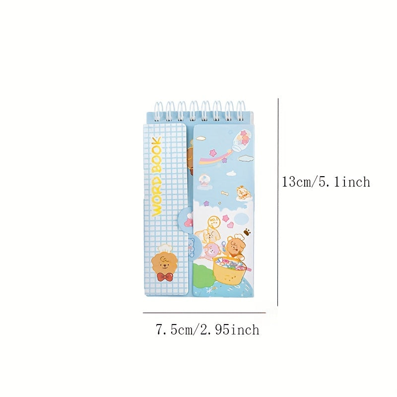 2pcs Portable English Word Book Memory Words Notepad Coil Record Book