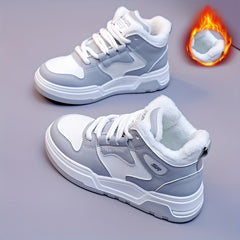 Plush Lined Thermal Running Shoes Wear Resistance Non Slip Sneakers