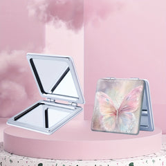 Folding Butterfly Glass Makeup Mirror for Women and Girls