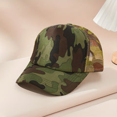 Summer Mesh Camo Trucker Hat Outdoor Baseball Cap