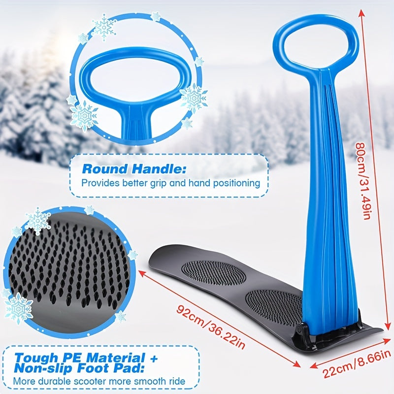 Foldable Skateboard Standing Sled Thick Wear-resistant Skiing Board