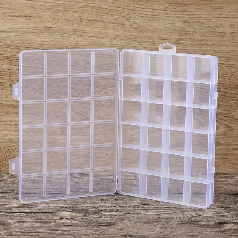1pc Hardware Parts Sub grid Box With Lid Fixed Grid Plastic Storage Box
