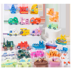 Alphabet Puzzle Dinosaurs Wooden Blocks for Kids Educational Toy