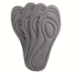 1 Pair 5D Grey Sports Insoles Memory Foam Orthopedic Anti Odor High Elastic