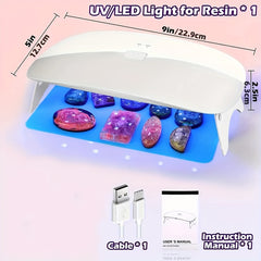 Large Size Foldable UV LED Resin Light with Double Light Source Lamp Beads