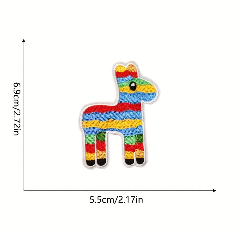 8pcs Mexico Style Iron On Patches Sew On Embroidered