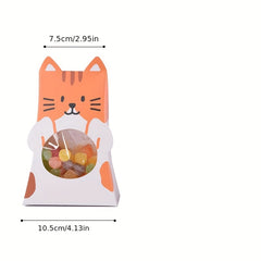 5pcs Colorful Cat Pet Folded Paper Packaging Box