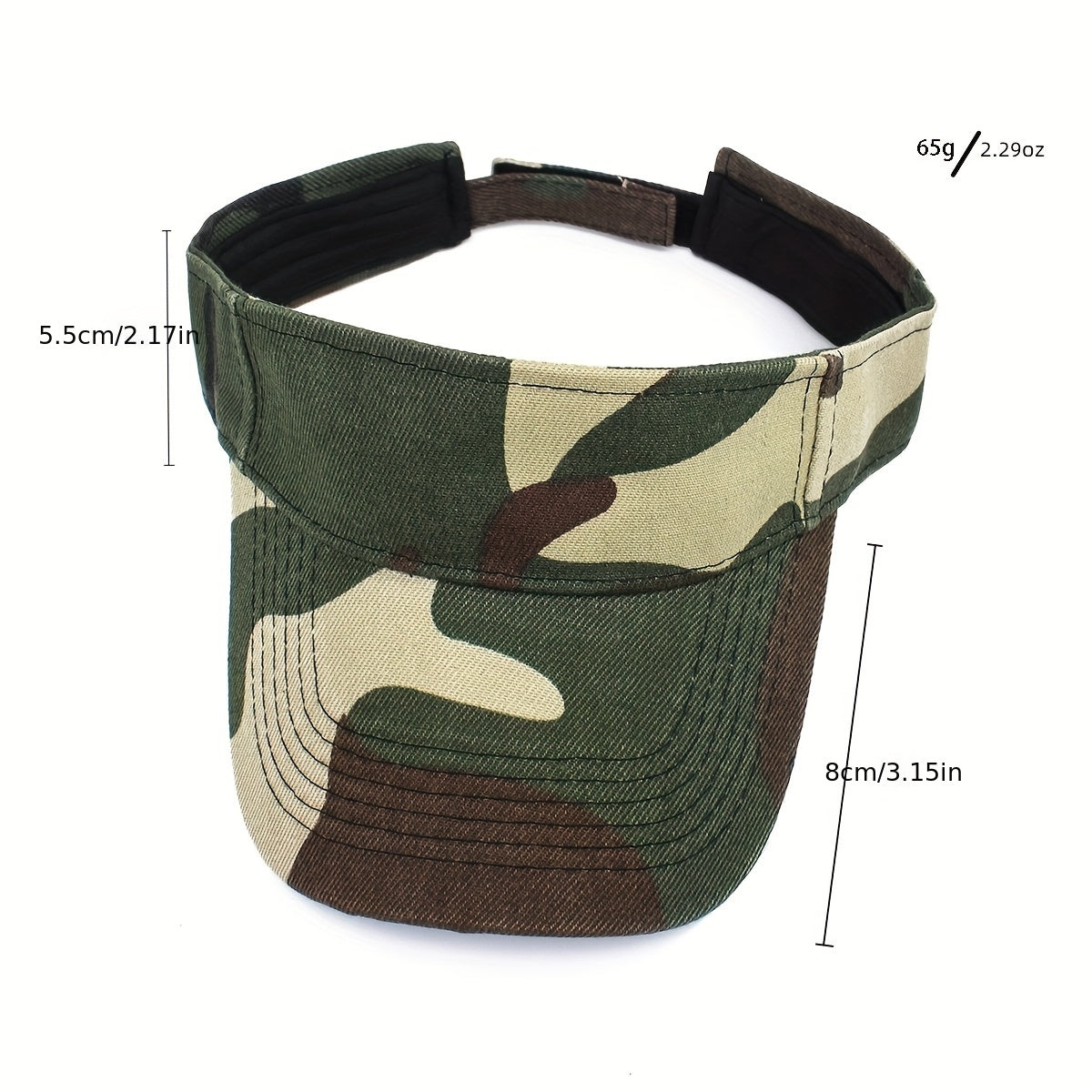 Camouflage Tactical Visor Hat Lightweight UV Protection Running Hat